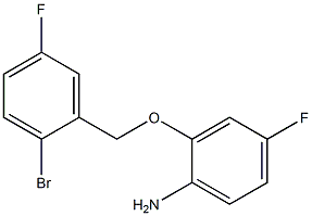 2-[(2-bromo-5-fluorobenzyl)oxy]-4-fluoroaniline Struktur