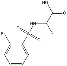 2-[(2-bromobenzene)sulfonamido]propanoic acid Struktur