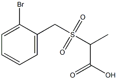 2-[(2-bromobenzyl)sulfonyl]propanoic acid 化学構造式