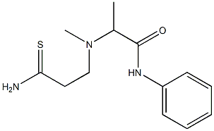 2-[(2-carbamothioylethyl)(methyl)amino]-N-phenylpropanamide,,结构式