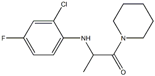 2-[(2-chloro-4-fluorophenyl)amino]-1-(piperidin-1-yl)propan-1-one 化学構造式