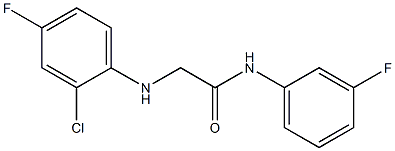 2-[(2-chloro-4-fluorophenyl)amino]-N-(3-fluorophenyl)acetamide Structure