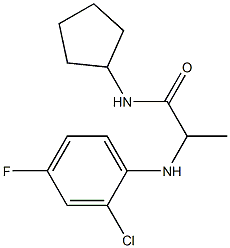 2-[(2-chloro-4-fluorophenyl)amino]-N-cyclopentylpropanamide Structure