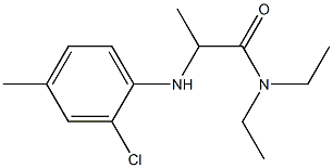 2-[(2-chloro-4-methylphenyl)amino]-N,N-diethylpropanamide Structure