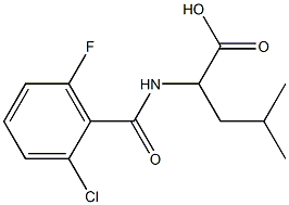 2-[(2-chloro-6-fluorophenyl)formamido]-4-methylpentanoic acid Structure