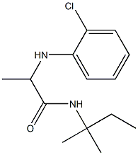 2-[(2-chlorophenyl)amino]-N-(2-methylbutan-2-yl)propanamide Struktur