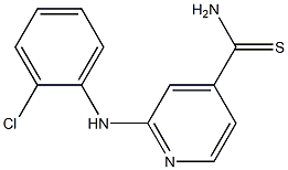 2-[(2-chlorophenyl)amino]pyridine-4-carbothioamide,,结构式