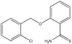 2-[(2-chlorophenyl)methoxy]benzene-1-carbothioamide Struktur