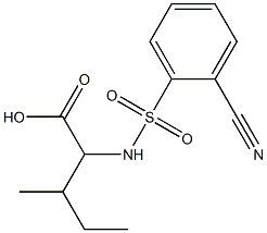 2-[(2-cyanobenzene)sulfonamido]-3-methylpentanoic acid|