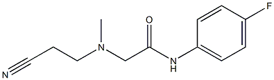 2-[(2-cyanoethyl)(methyl)amino]-N-(4-fluorophenyl)acetamide,,结构式