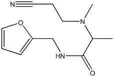 2-[(2-cyanoethyl)(methyl)amino]-N-(furan-2-ylmethyl)propanamide,,结构式