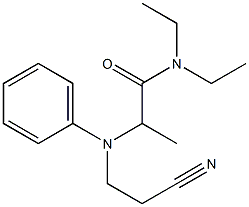 2-[(2-cyanoethyl)(phenyl)amino]-N,N-diethylpropanamide,,结构式