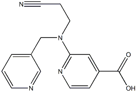 2-[(2-cyanoethyl)(pyridin-3-ylmethyl)amino]pyridine-4-carboxylic acid Structure