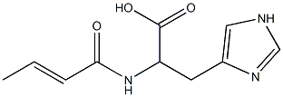 2-[(2E)-but-2-enoylamino]-3-(1H-imidazol-4-yl)propanoic acid Struktur