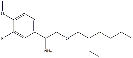 2-[(2-ethylhexyl)oxy]-1-(3-fluoro-4-methoxyphenyl)ethan-1-amine 结构式