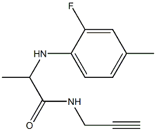 2-[(2-fluoro-4-methylphenyl)amino]-N-(prop-2-yn-1-yl)propanamide 结构式