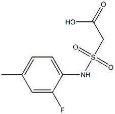 2-[(2-fluoro-4-methylphenyl)sulfamoyl]acetic acid 结构式