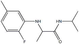 2-[(2-fluoro-5-methylphenyl)amino]-N-(propan-2-yl)propanamide Structure