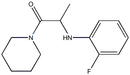 2-[(2-fluorophenyl)amino]-1-(piperidin-1-yl)propan-1-one Structure