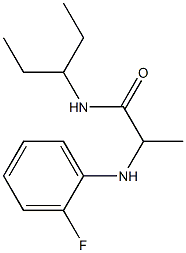2-[(2-fluorophenyl)amino]-N-(pentan-3-yl)propanamide 结构式