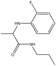 2-[(2-fluorophenyl)amino]-N-propylpropanamide 化学構造式
