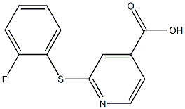 2-[(2-fluorophenyl)sulfanyl]pyridine-4-carboxylic acid Structure