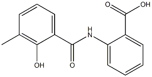 2-[(2-hydroxy-3-methylbenzene)(methyl)amido]benzoic acid Structure