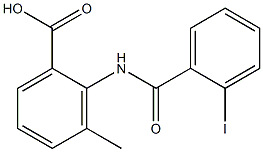 2-[(2-iodobenzoyl)amino]-3-methylbenzoic acid Struktur