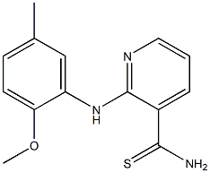 2-[(2-methoxy-5-methylphenyl)amino]pyridine-3-carbothioamide Structure