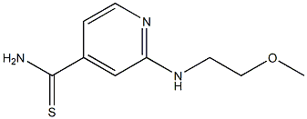 2-[(2-methoxyethyl)amino]pyridine-4-carbothioamide 结构式