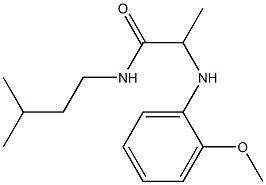 2-[(2-methoxyphenyl)amino]-N-(3-methylbutyl)propanamide Struktur