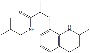 2-[(2-methyl-1,2,3,4-tetrahydroquinolin-8-yl)oxy]-N-(2-methylpropyl)propanamide 结构式