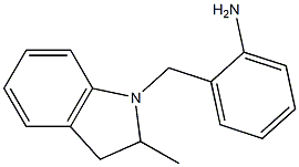 2-[(2-methyl-2,3-dihydro-1H-indol-1-yl)methyl]aniline 结构式