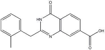 2-[(2-methylphenyl)methyl]-4-oxo-3,4-dihydroquinazoline-7-carboxylic acid Struktur