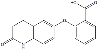 2-[(2-oxo-1,2,3,4-tetrahydroquinolin-6-yl)oxy]benzoic acid Struktur
