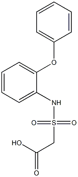 2-[(2-phenoxyphenyl)sulfamoyl]acetic acid 化学構造式