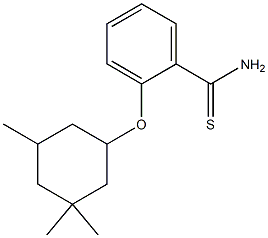 2-[(3,3,5-trimethylcyclohexyl)oxy]benzene-1-carbothioamide 化学構造式