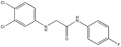 2-[(3,4-dichlorophenyl)amino]-N-(4-fluorophenyl)acetamide 化学構造式