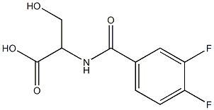 2-[(3,4-difluorophenyl)formamido]-3-hydroxypropanoic acid|