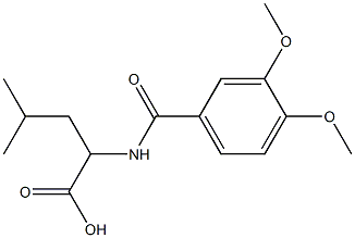 2-[(3,4-dimethoxybenzoyl)amino]-4-methylpentanoic acid,,结构式