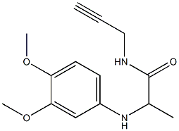 2-[(3,4-dimethoxyphenyl)amino]-N-(prop-2-yn-1-yl)propanamide 结构式