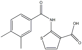 2-[(3,4-dimethylbenzene)amido]thiophene-3-carboxylic acid,,结构式