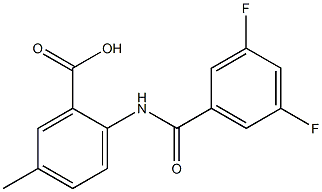 2-[(3,5-difluorobenzene)amido]-5-methylbenzoic acid