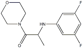 2-[(3,5-difluorophenyl)amino]-1-(morpholin-4-yl)propan-1-one,,结构式