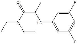 2-[(3,5-difluorophenyl)amino]-N,N-diethylpropanamide 结构式