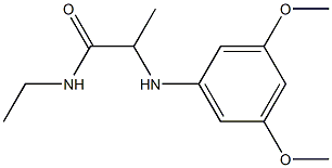 2-[(3,5-dimethoxyphenyl)amino]-N-ethylpropanamide 结构式