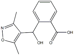 2-[(3,5-dimethyl-1,2-oxazol-4-yl)(hydroxy)methyl]benzoic acid 化学構造式