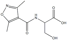 2-[(3,5-dimethyl-1,2-oxazol-4-yl)formamido]-3-hydroxypropanoic acid Structure