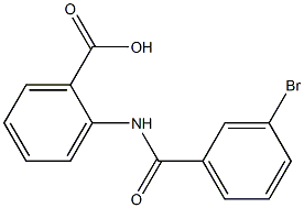 2-[(3-bromobenzoyl)amino]benzoic acid 化学構造式