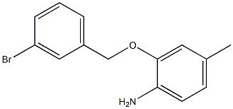 2-[(3-bromobenzyl)oxy]-4-methylaniline 化学構造式